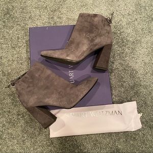 Stuart Weitzman Heeled Gray Booties